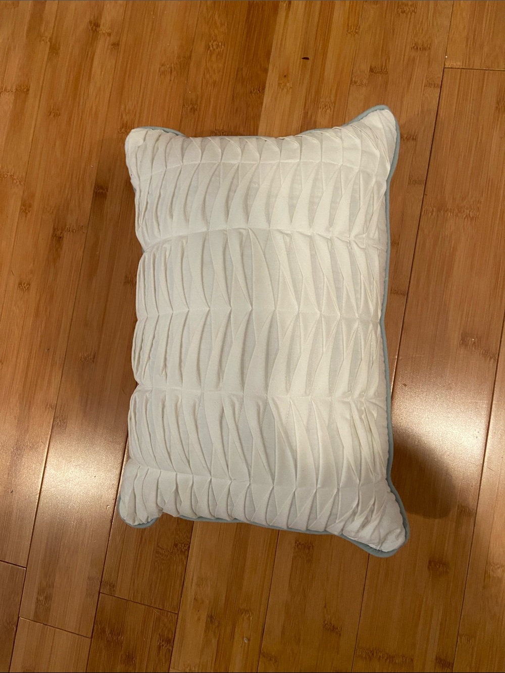 Plush Textured White Decorative Pillow - No Brand